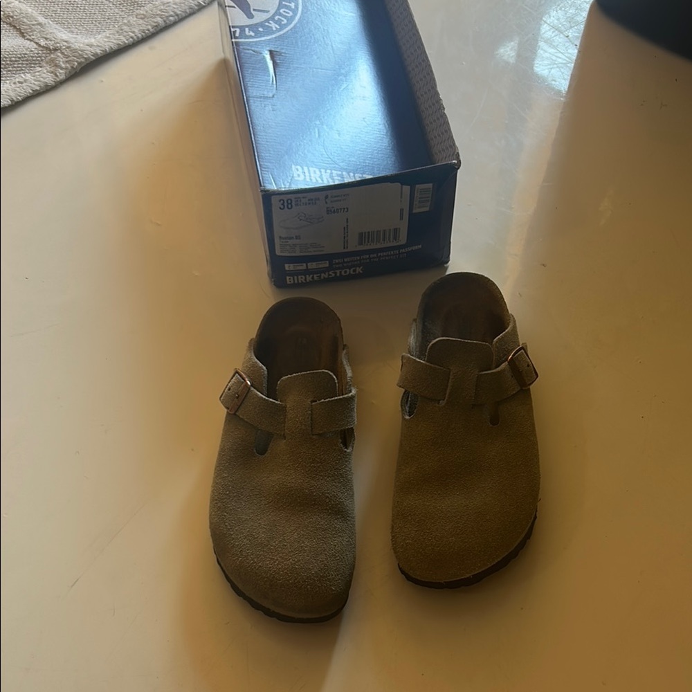 Birkenstock Boston clogs SZ 38 Taupe
